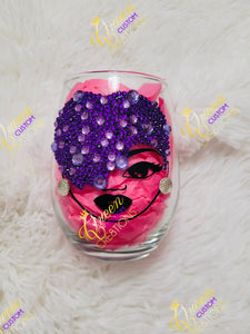 Blinged Out Stemless Wine Glass