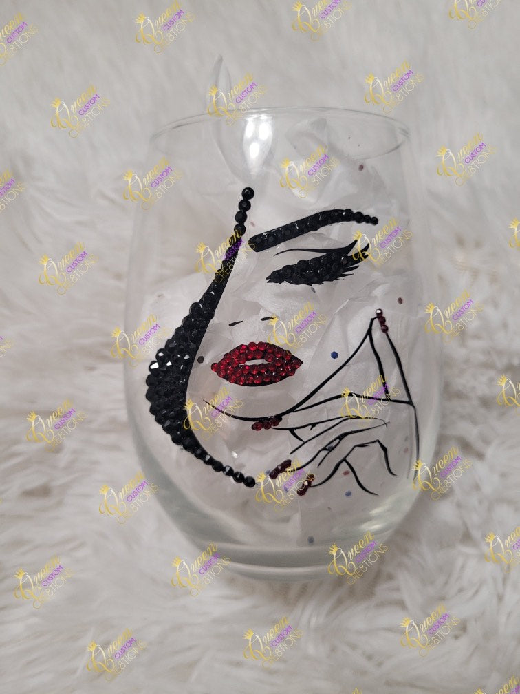 Blinged Out Stemless Wine Glass